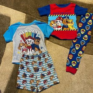 PAW Patrol toddler boy pajamas 5T bundle